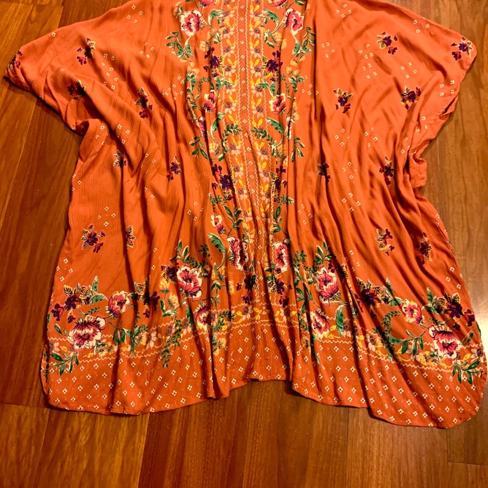 Boho KIMONO in Rust Floral